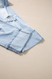 Beau Blue Light Wash Distressed Flare Jeans